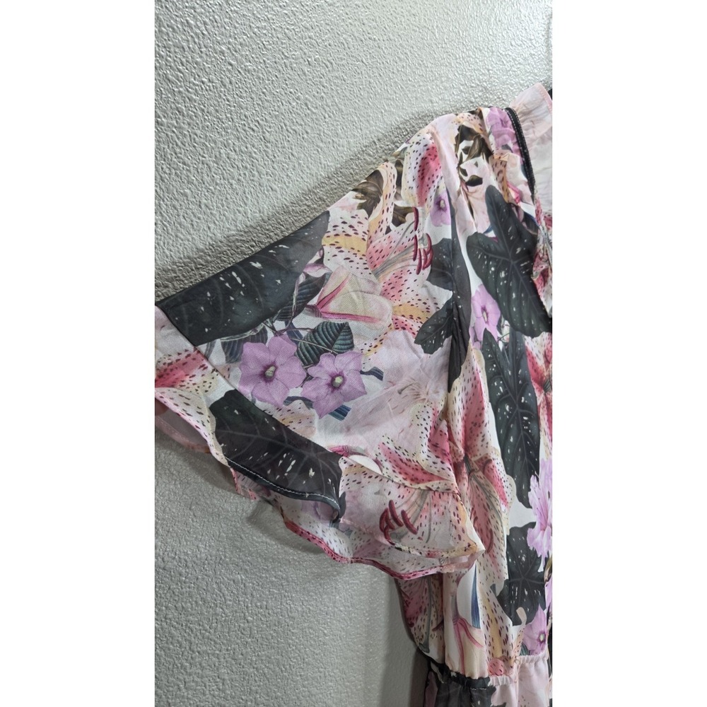 Estelle Leonie Lily Dress‎ 3X 22W Floral Wrap Midi NWT Plus Size $129 - Picture 5 of 7
